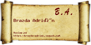 Brazda Adrián névjegykártya