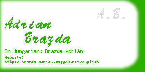 adrian brazda business card
